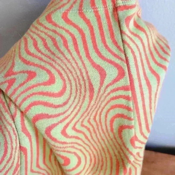 Beautiful! Pull & Bear Printed Flares - Size XS Dark Lime / Orange Color - Picture 6 of 8